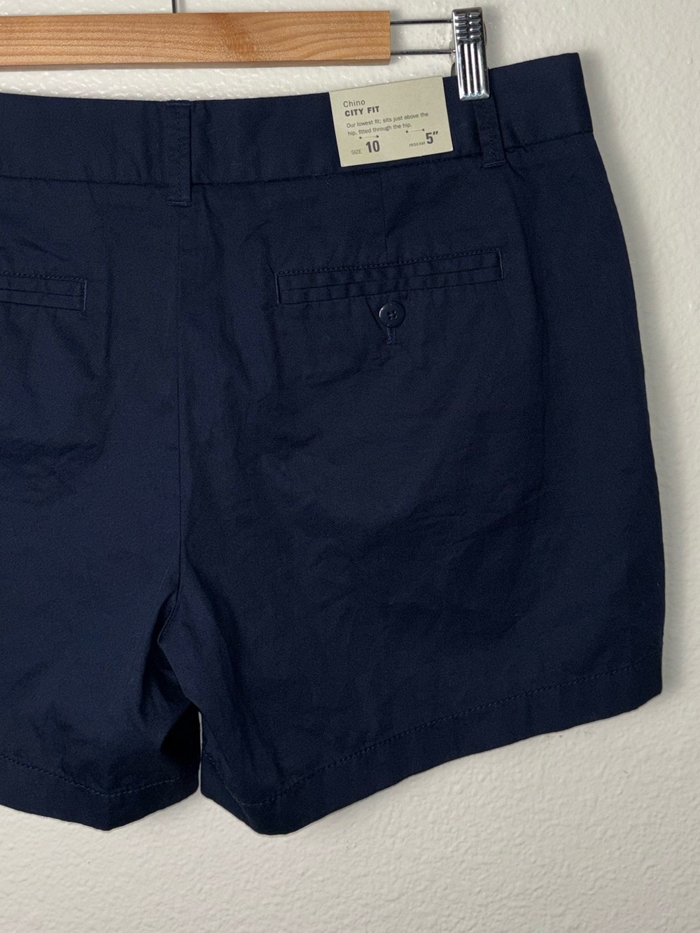 NWT J. Crew City Fit Chino Shorts Navy Blue 100% cotton 5" inseam women's 10 - Picture 11 of 15